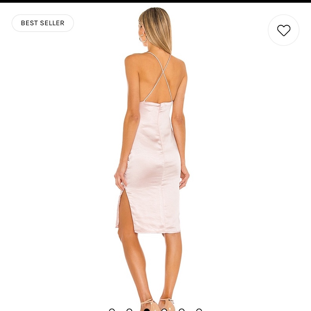 Superdown drape midi dress in blush - Picture 3 of 13